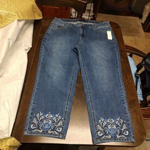 New Denim 24/7 Cropped Jeans Size Women's 14W